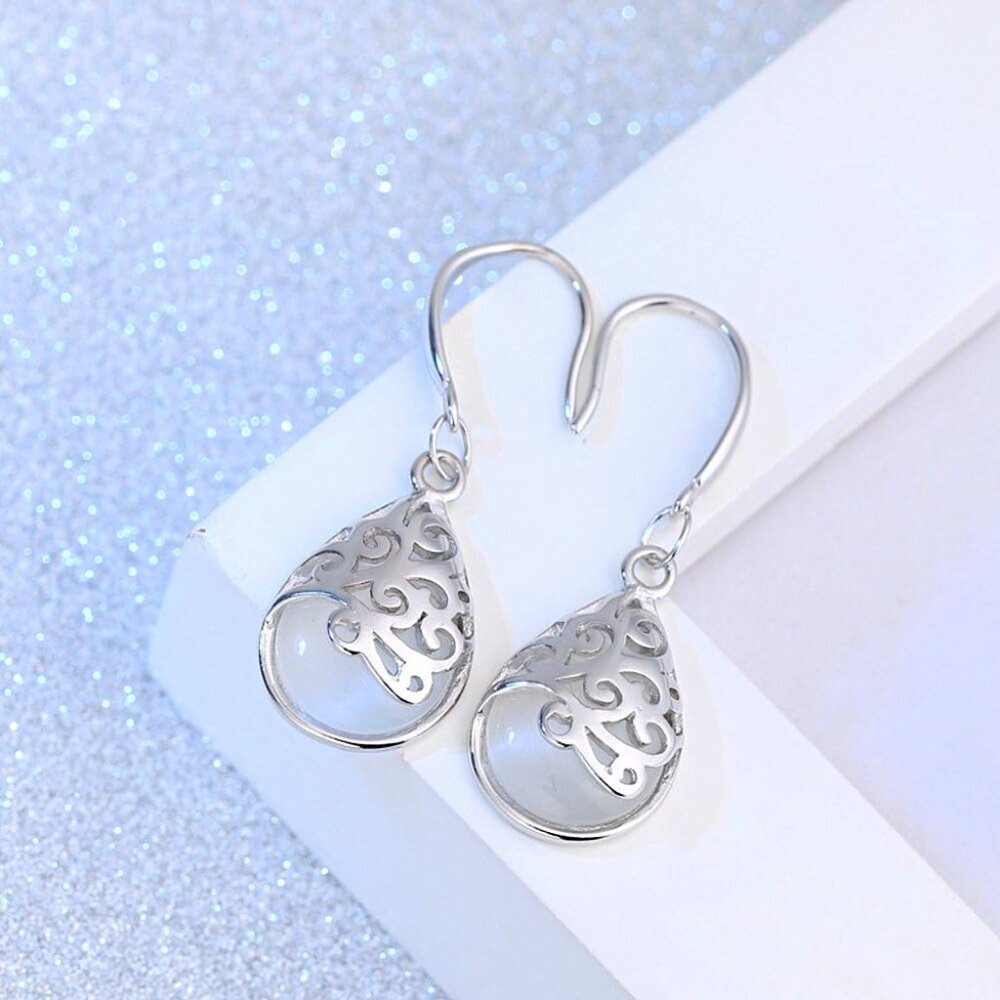 Wishing Tree 925 Silver Dangle Earrings With Created Zircon For Every Occasion View 5